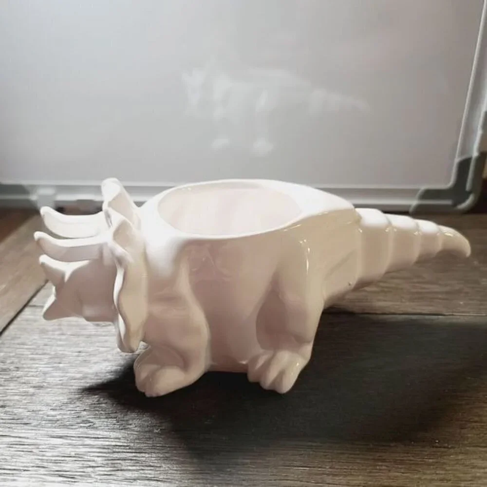 Dinosaur Triceratops Ceramic Succulent Planter Desk Boho Decorative Decor
